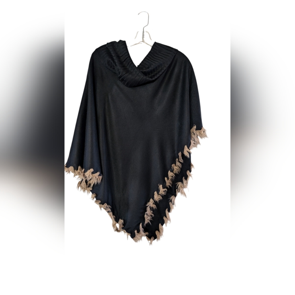K. Jordan poncho sweater for women black size XL